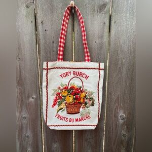Tory Burch Fruits Du Marche Farmers Market Canvas Tote Limited Edition